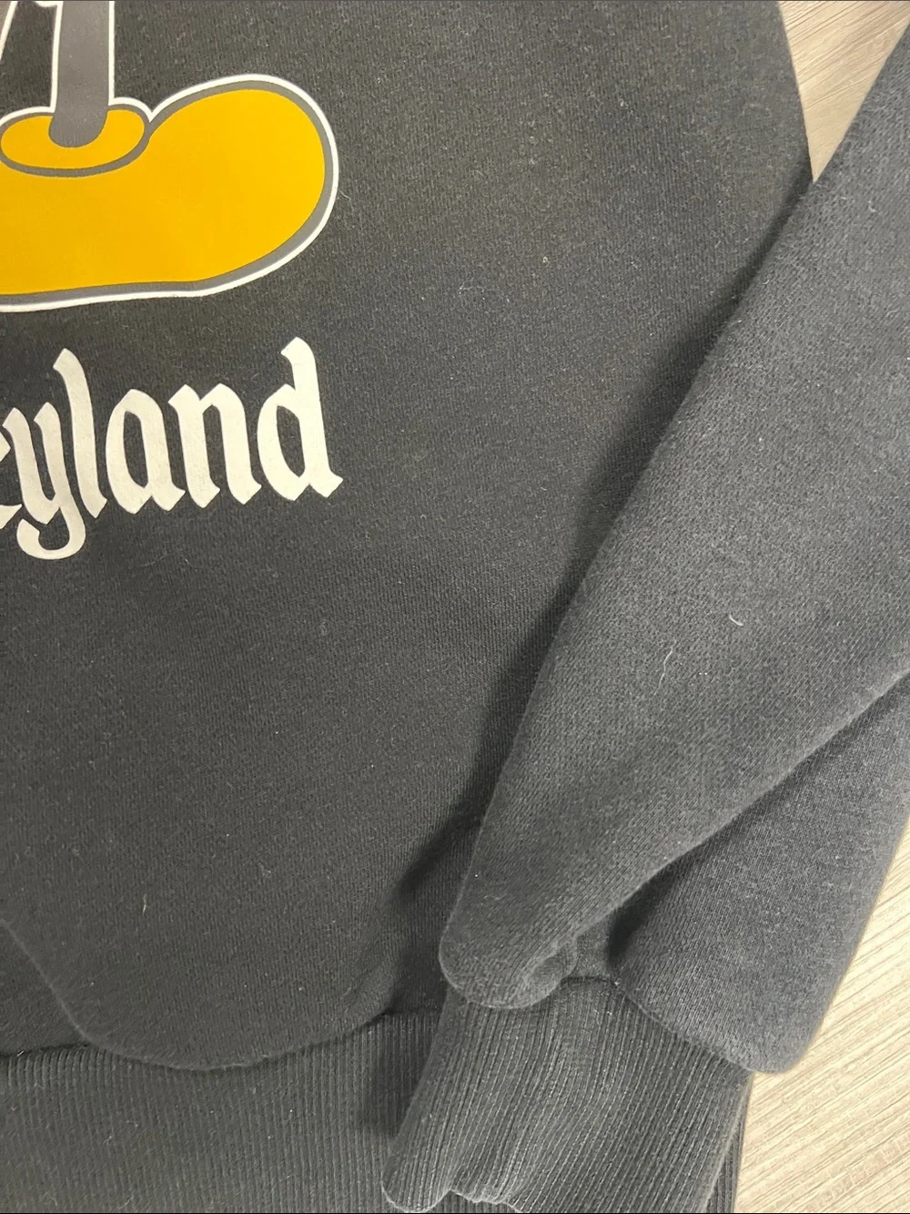 Disney unisex Navy Hoodie & Black Crewneck with Mickey Graphics sz Small